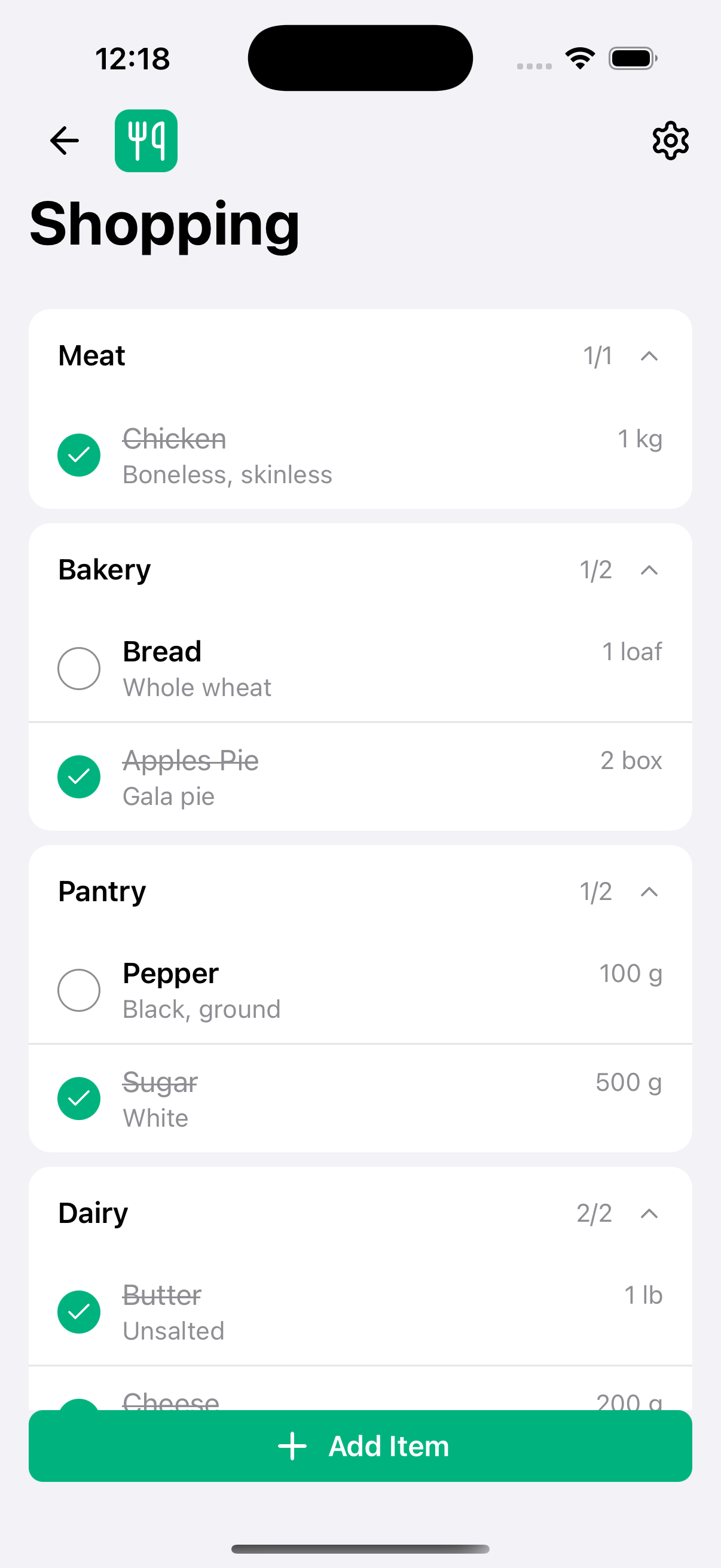 Shopwiser App List Screen